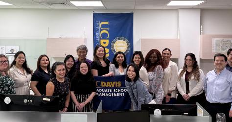 MBA students in offices at UC Davis Chile campus