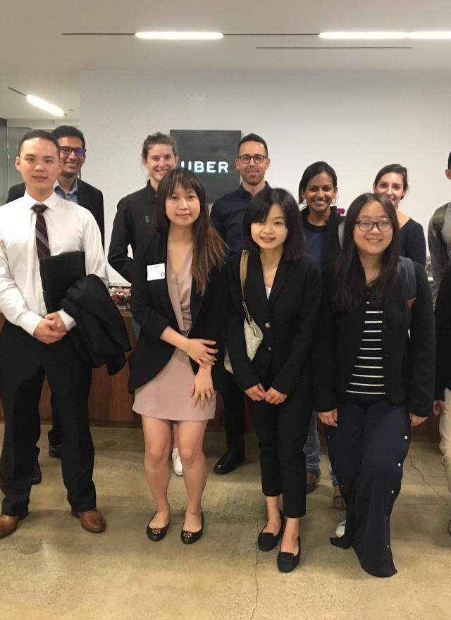 Business analytics students tour Uber's data science operations