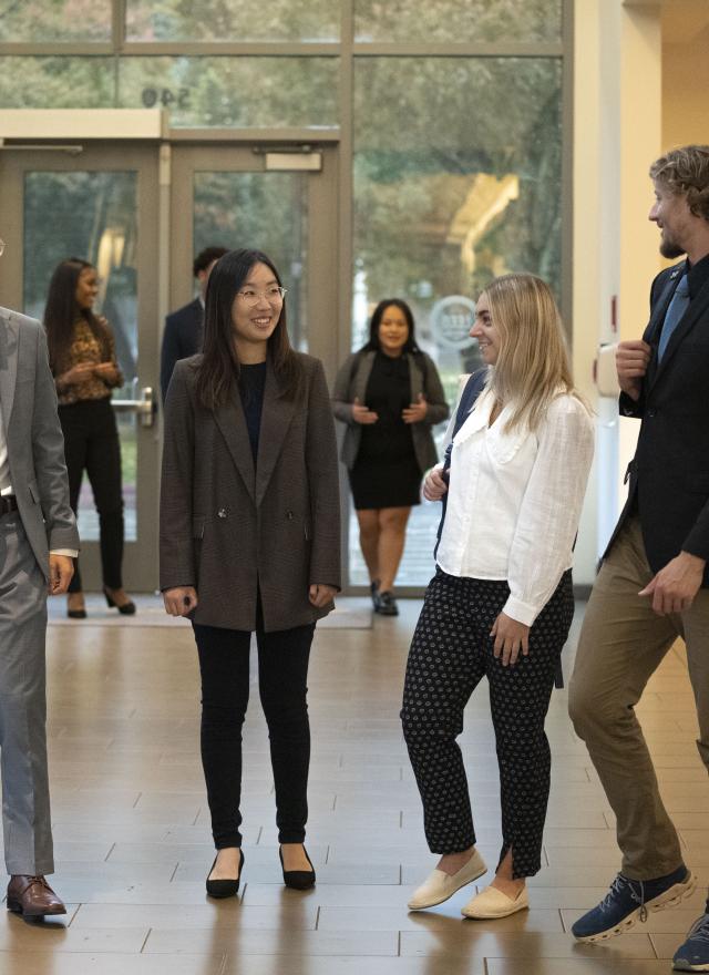 Master of Professional Accountancy students in Gallagher Hall