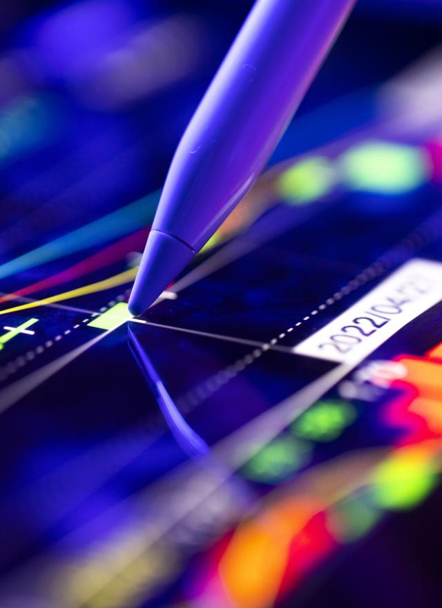 Digital Accounting Chart of numbers on a graph